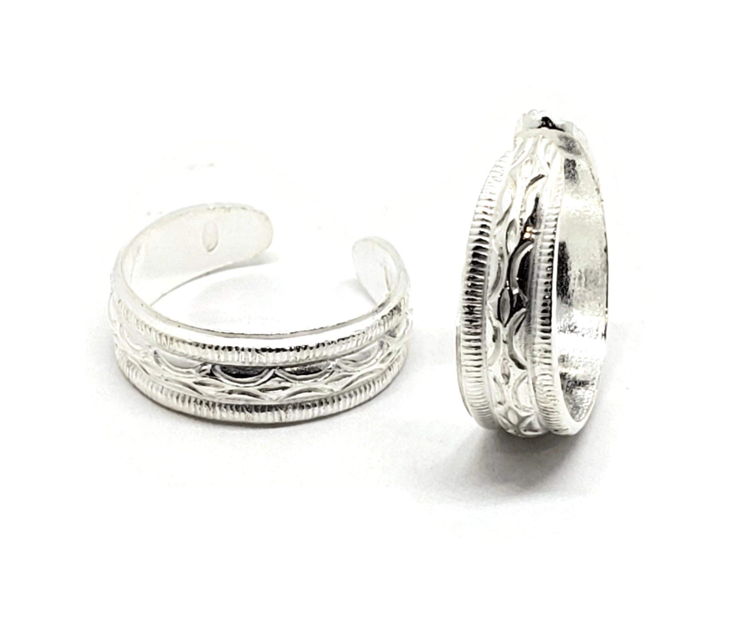 925 Sterling Silver Toe Rings for Women - Elegant Stackable Foot Jewelry Design #01 | Perfect for Beach, Summer & Boho Fashion Styles