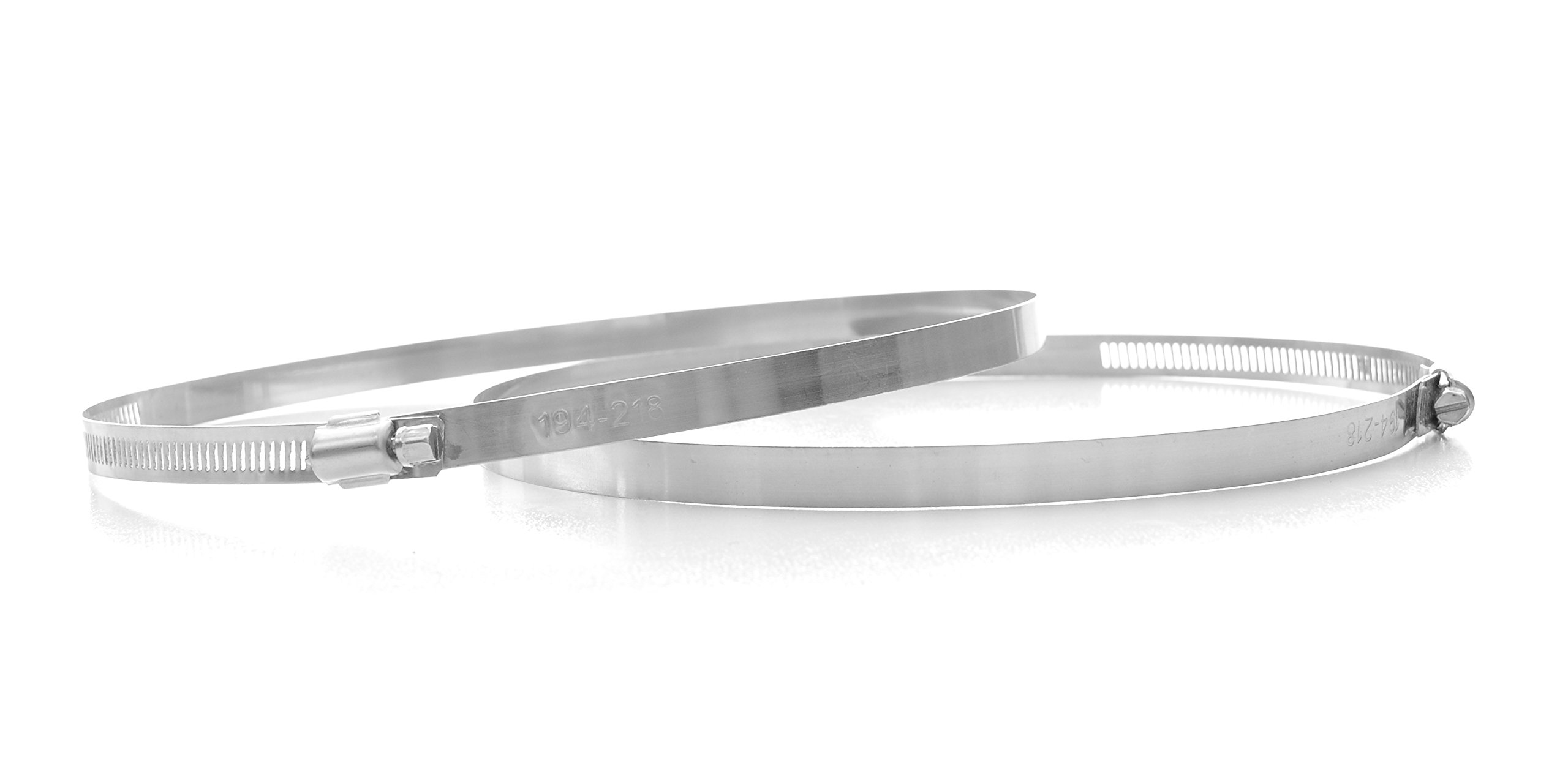 Milliard 8-Inch Duct Clamps - Heavy Duty Stainless Steel Hose Clamps with Quick Release Lever (2 Pack) - Perfect for HVAC, Automotive, and Plumbing Applications