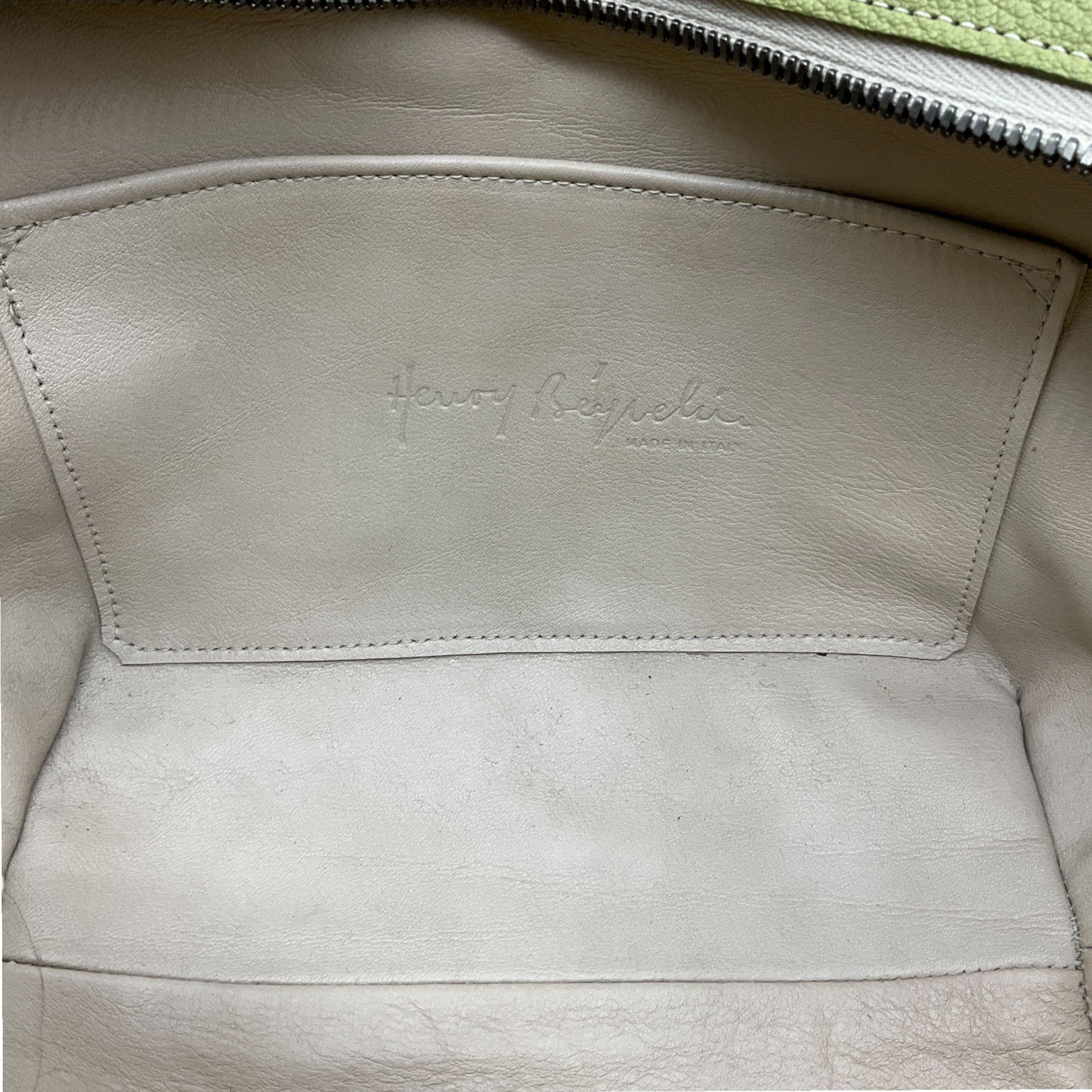 Henry Beguelin Genuine Green Leather Medium Jar Bag - Stylish Handbag for Women, Perfect for Work, Travel & Everyday Use