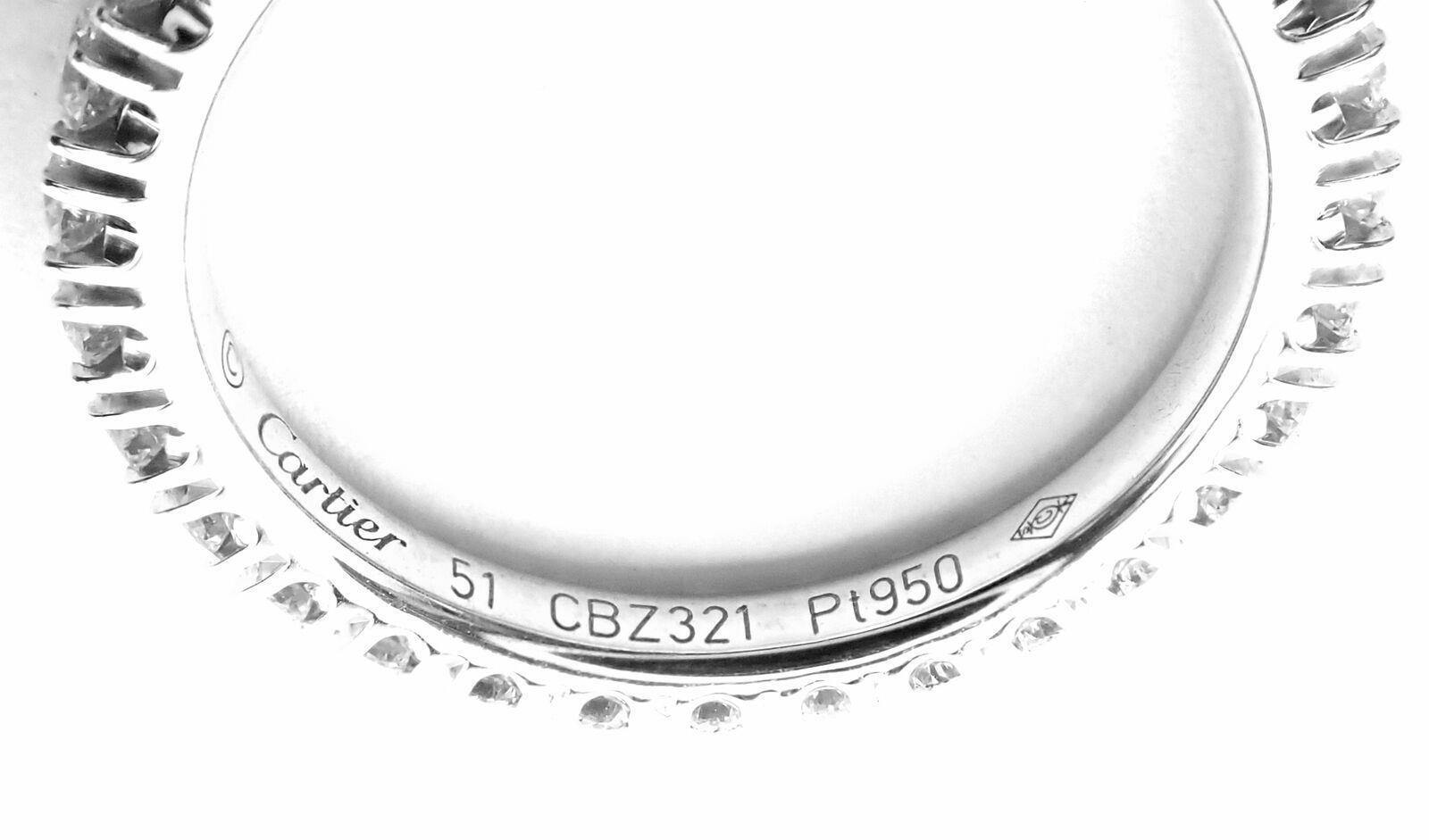 Cartier Étincelle De Cartier Platinum Diamond Eternity Band Ring - Size 51 (US 5.75) - Perfect for Weddings, Anniversaries & Special Occasions