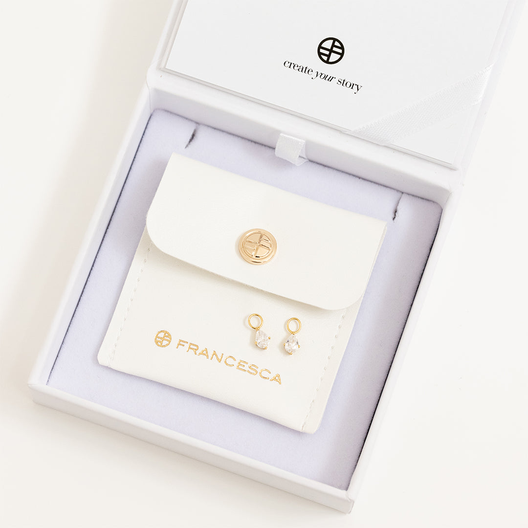 Axial Hoop Charm Earrings Set of 2 - Sterling Silver Minimalist Dainty Hoops for Women - Perfect for Everyday Wear, Date Night & Gifts