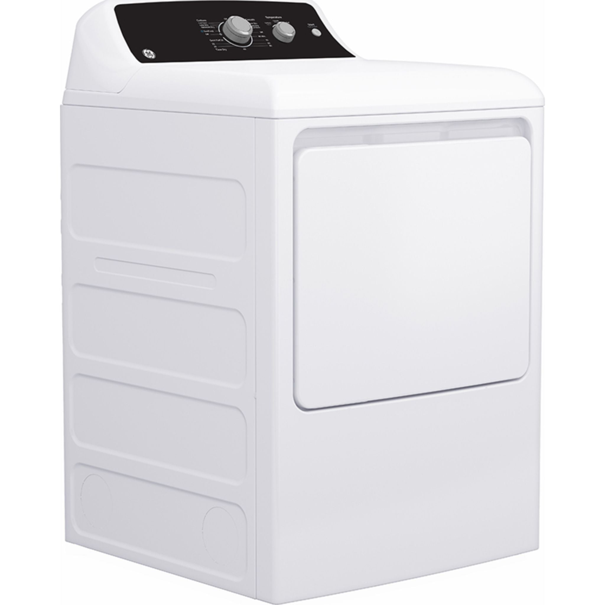 GE GTX34EBMRWS White Electric Dryer - Energy Efficient Laundry Appliance for Home & Apartment Use