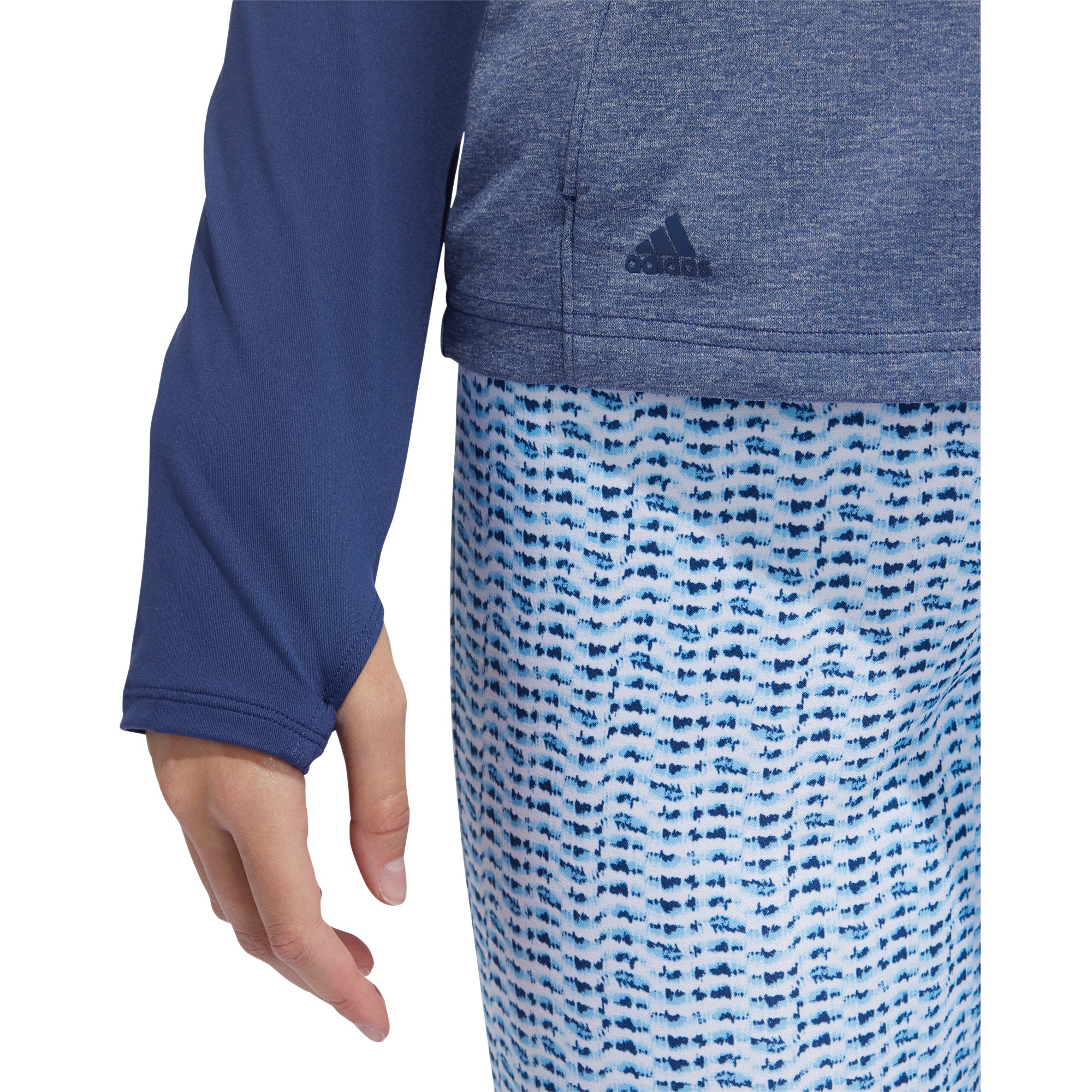 Adidas Women's Heather Layer Golf 1/4 Zip Pullover - Lightweight & Breathable for Comfortable Golfing & Outdoor Activities