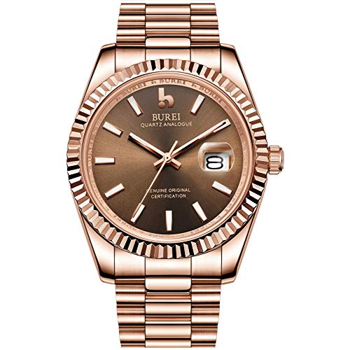 Brown -Rose gold band