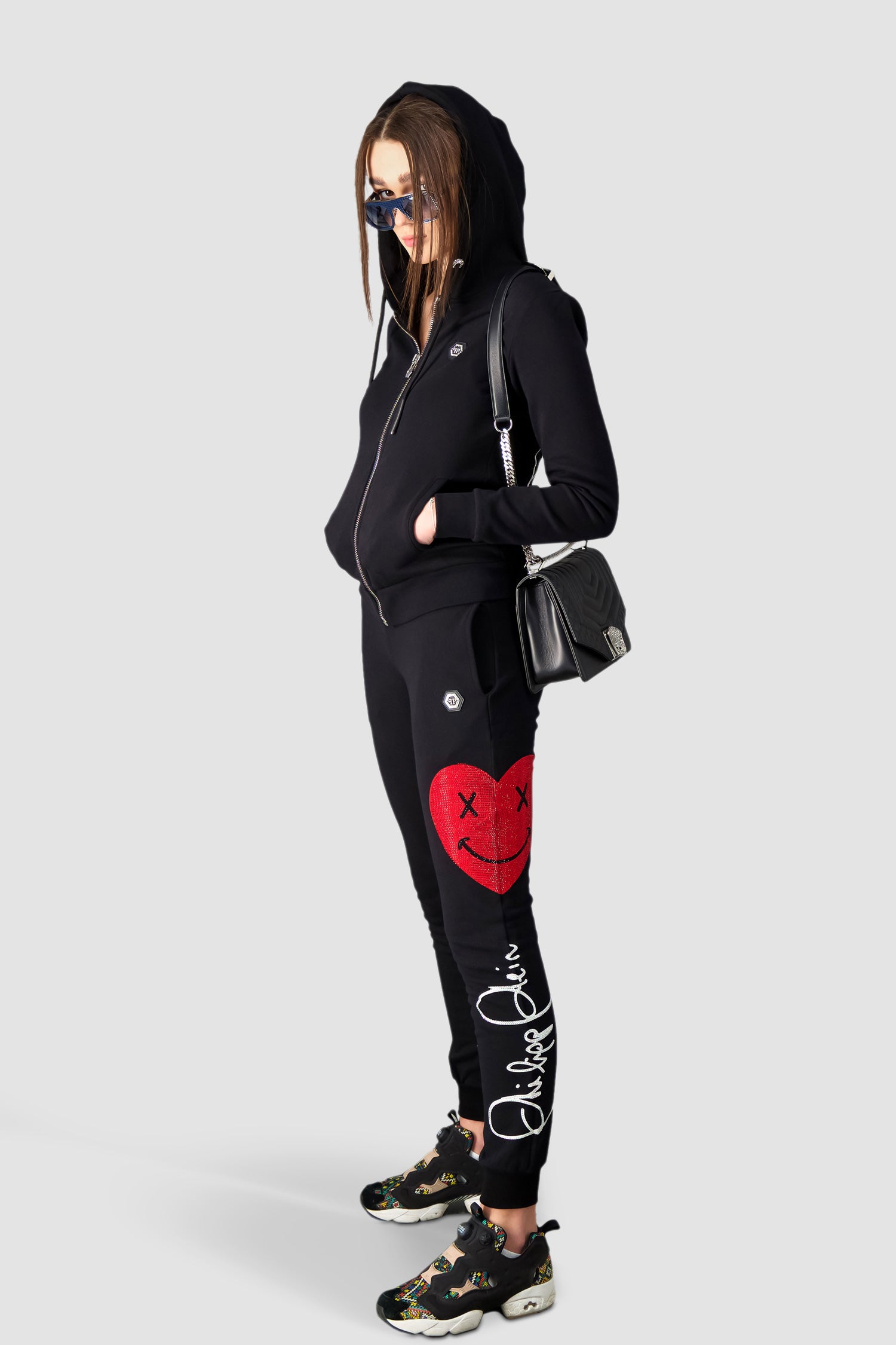 Philipp Plein Black Signature Jogging Pants for Men - Stylish Comfortable Running & Lounge Wear for Gym, Travel & Casual Outfits