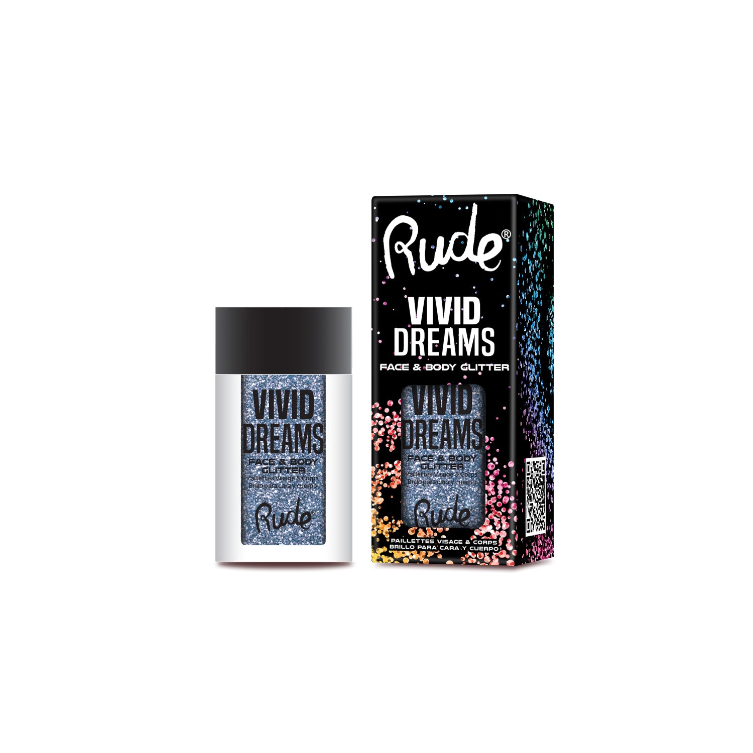 Vivid Dreams Face & Body Glitter - Long Lasting Cosmetic Glitter for Makeup, Festival, Halloween & Body Art - Perfect for Parties, Raves & Special Events