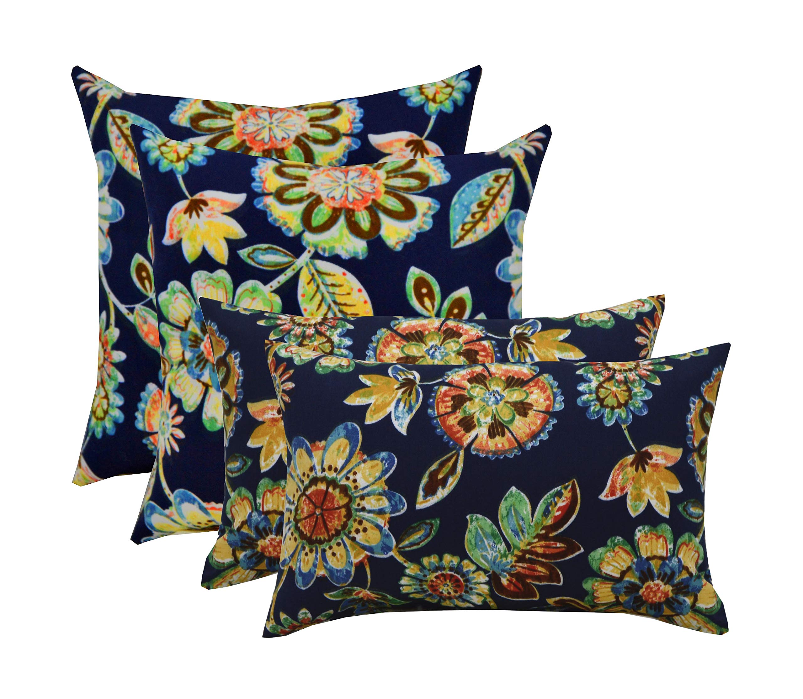 RSH DECOR: Set of 4 Lumbar & Square Throw Pillows (20