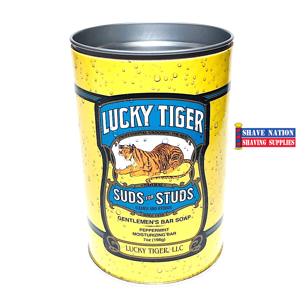 Lucky Tiger Suds For Studs Bath and Body Soap for Men - Natural Grooming & Skincare Bar - Perfect for Shower, Gym & Travel