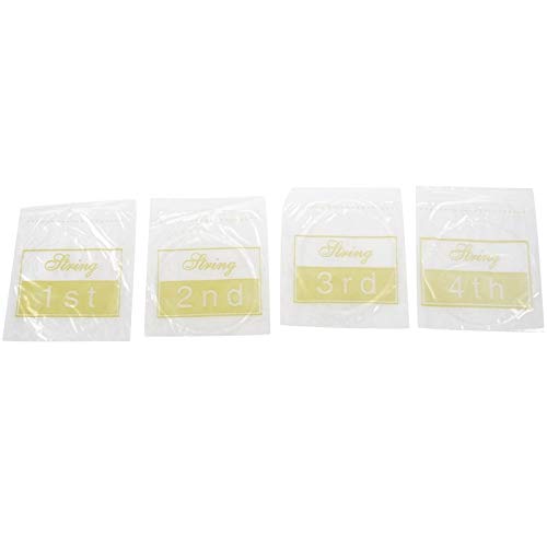 4-Pack Clear & Black Nylon Ukulele Strings (U103 & U101) - B-F-D-A Tuning for 21/23/26 Inch Ukuleles - Perfect for Beginners, Replacement & Live Performances
