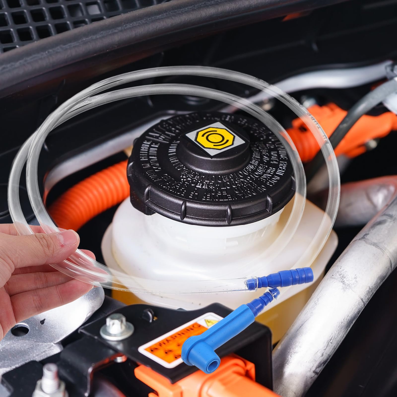 ABS Brake Bleeder Hose 1.3M - Vacuum Bleeding Kit with Adapter for Car & Motorcycle Maintenance