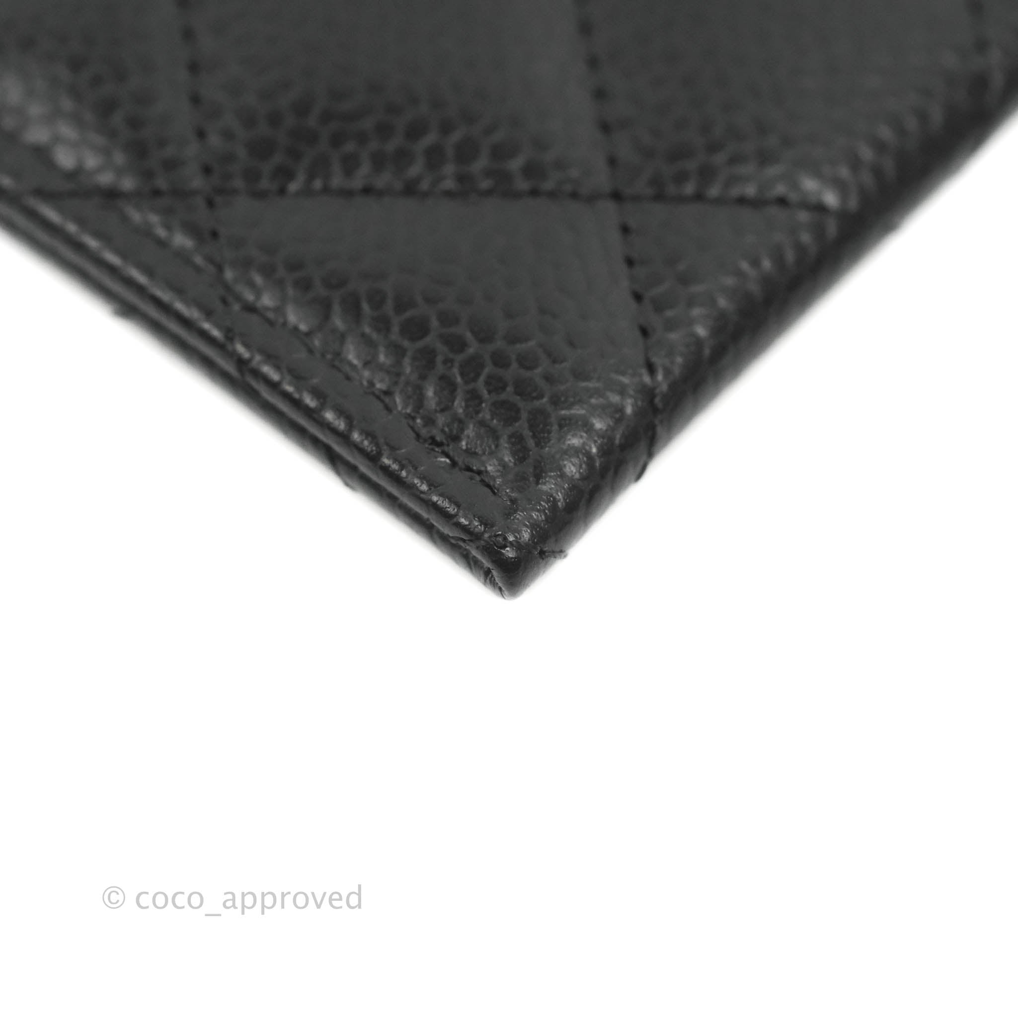 Chanel Classic Flat Card Holder in Black Caviar Leather with Gold Hardware - Luxury Wallet for Everyday Use & Travel