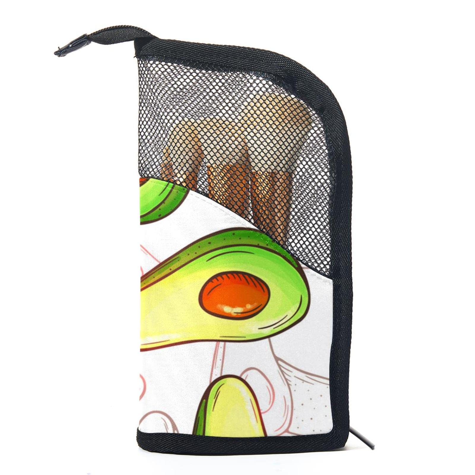 12-Piece Avocado Makeup Brush Organizer Bag - Portable Makeup Brush Holder Case for Travel & Home Storage | Perfect for Makeup Artists & Beauty Enthusiasts