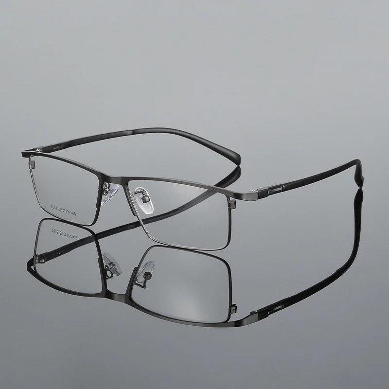 Bclear Unisex Full Rim Square Alloy Eyeglasses 42546 - Stylish Lightweight Frame for Men & Women - Perfect for Reading, Work, and Everyday Wear