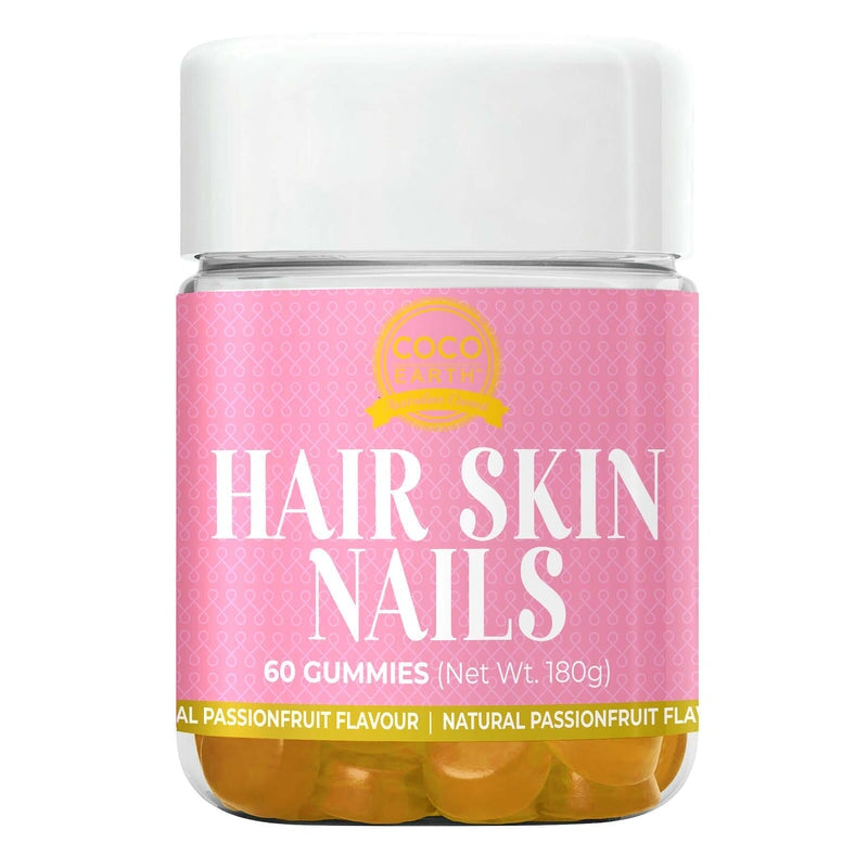 Premium Coco Earth Gummies for Hair Growth, Skin Glow & Nail Strength - Vegan Biotin Collagen Supplement for Women & Men - Perfect for Daily Beauty Routine & Healthy Lifestyle