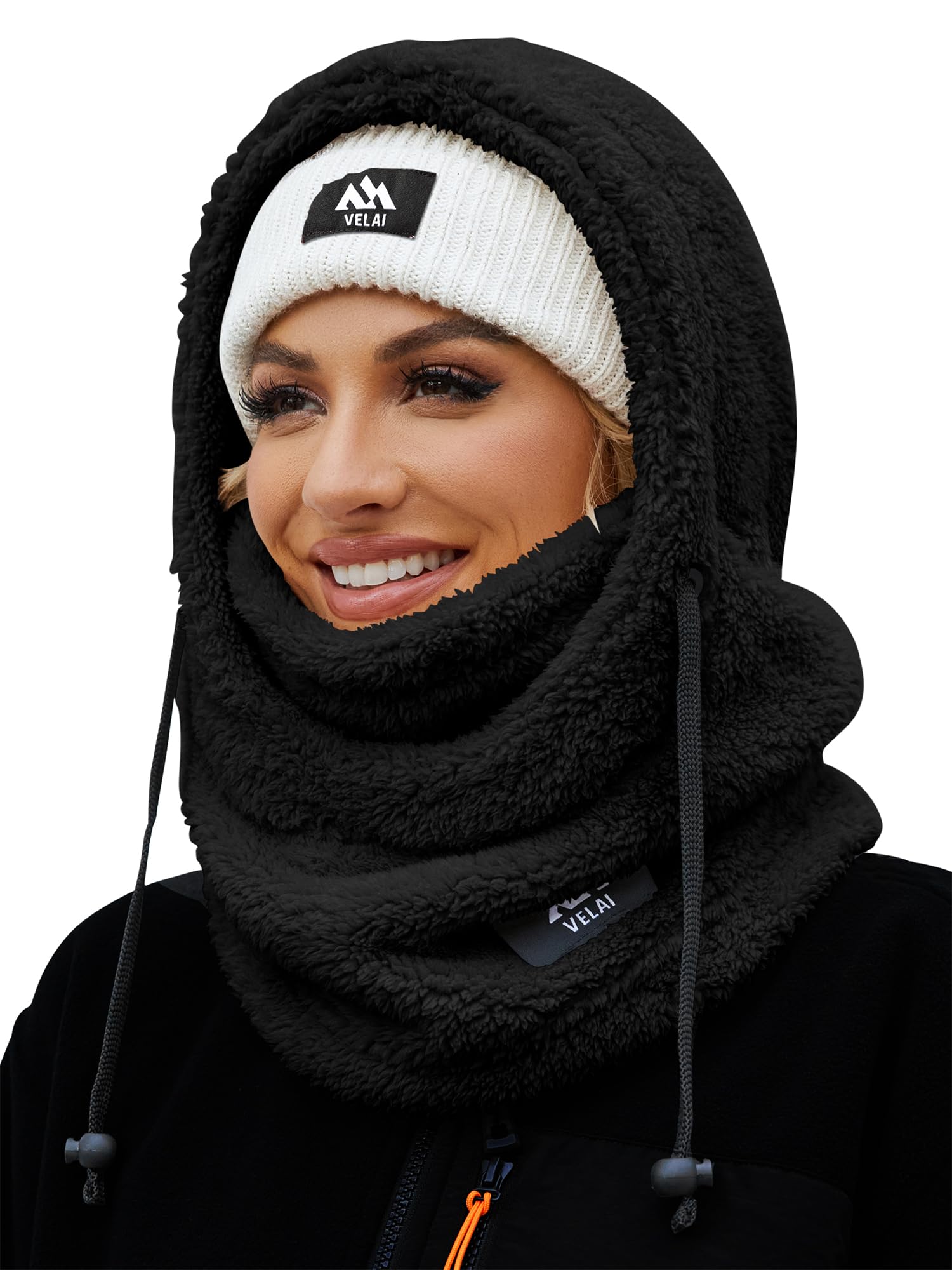 Balaclava Fleece Ski Mask for Men & Women - Windproof Winter Face Mask, Hooded Scarf & Neck Warmer for Cold Weather - Perfect for Skiing, Snowboarding, Motorcycling & Outdoor Activities