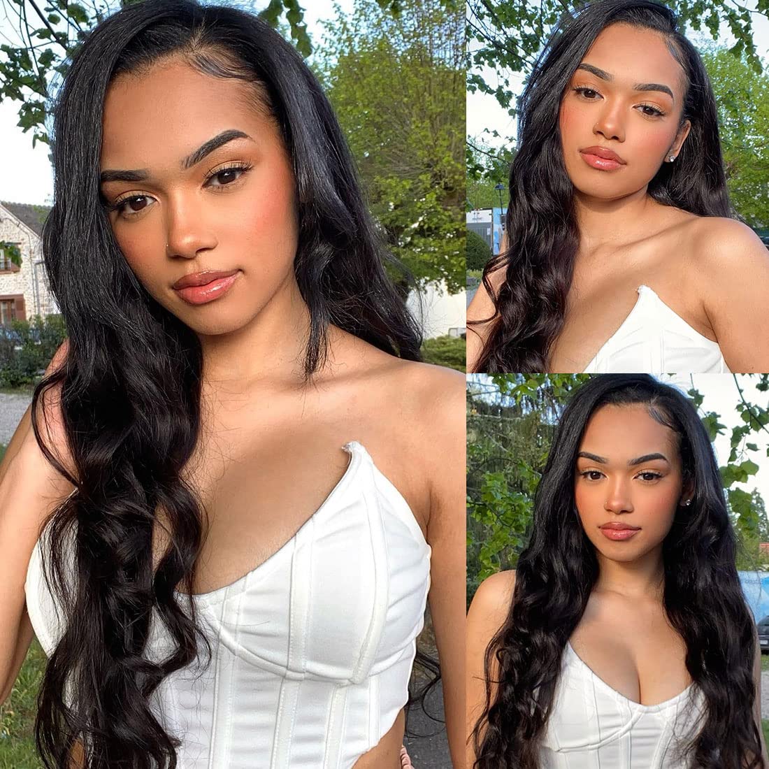 Nadula 12A Brazilian Body Wave Human Hair Bundles - 100% Unprocessed Virgin Hair, 4 Bundles, 16/18/20/22 Inch - Natural Wavy Weave for Sew-In Extensions | Perfect for Daily Styling, Parties & Special Occasions