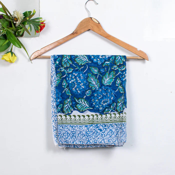 Handmade Block Print Cotton Beach Sarongs - Lightweight Swim Cover Up for Women, Boho Summer Wrap Skirt - Perfect for Poolside, Beach Vacation & Resort Wear