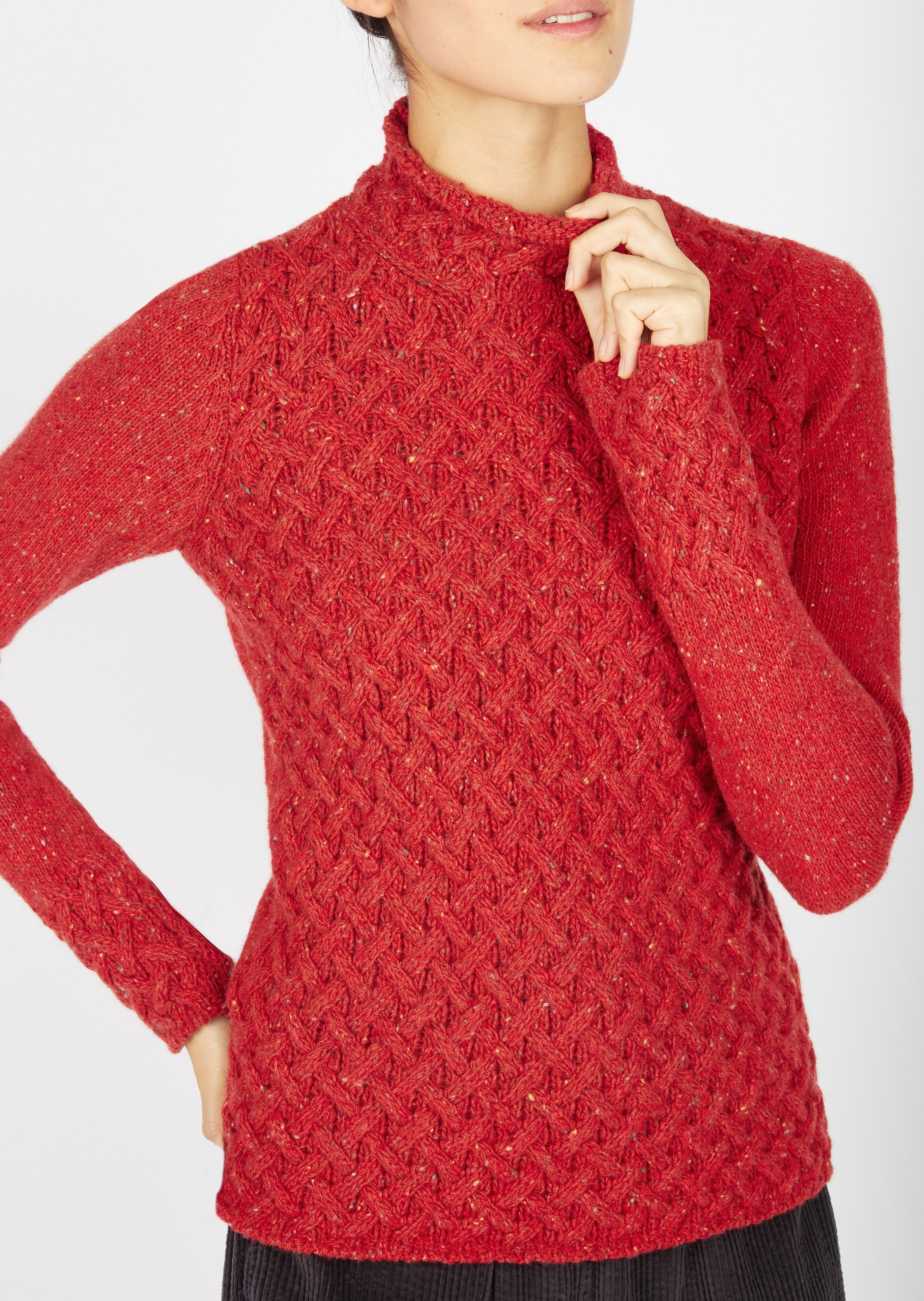 Ireland's Eye Women's Chunky Knit Aran Sweater - Cable Knit Winter Pullover for Women | Cozy Fair Isle Wool Jumper for Cold Weather, Fall & Winter Fashion