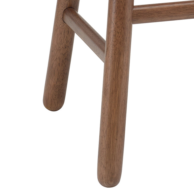 Hetty Counter Stool in Cocoa - Modern Kitchen Bar Stool with Back Support - Perfect for Breakfast Nook, Kitchen Island & Home Bar Seating