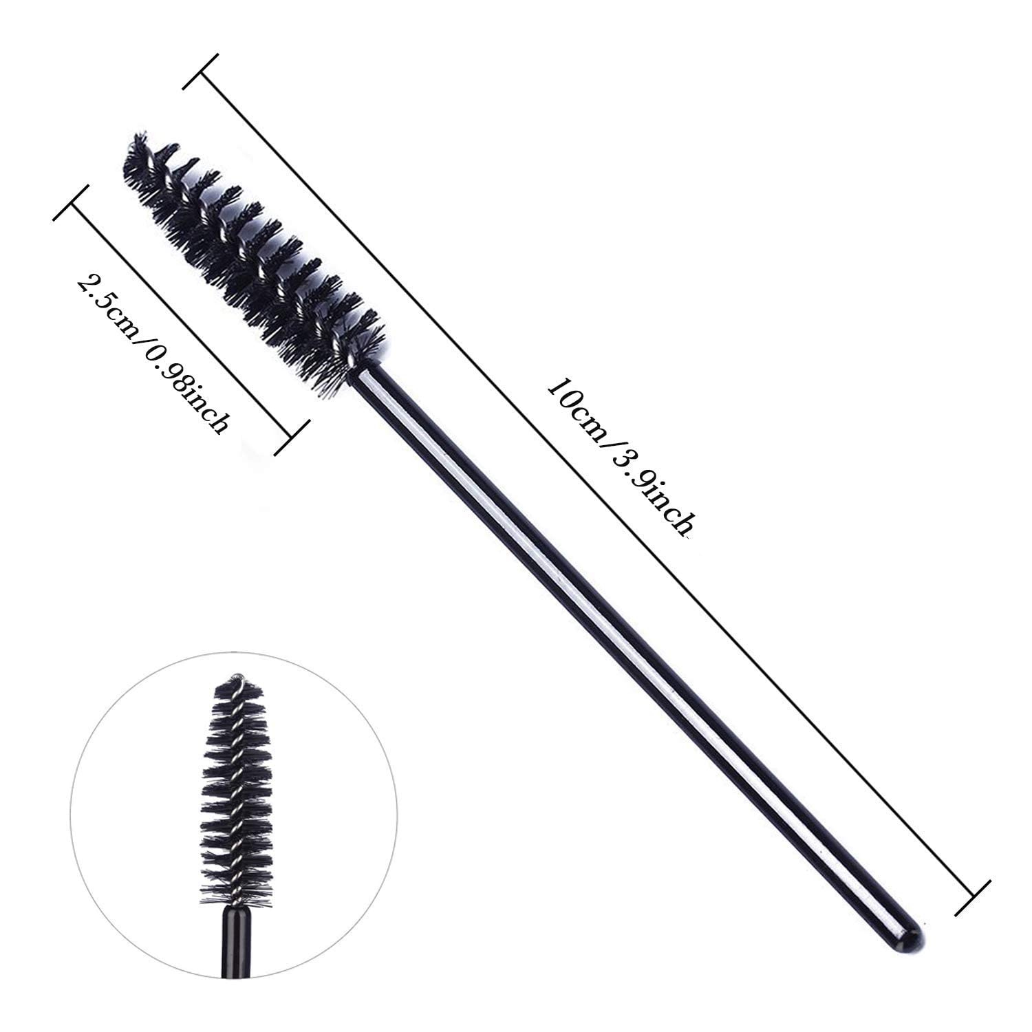 50Pcs Disposable Eyelash Brushes & Mascara Wands - Professional Spoolies for Eyelash Extensions, Eyebrow & Eyeshadow Makeup - Perfect for Salon, Home Use & Travel Makeup Kit Accessories