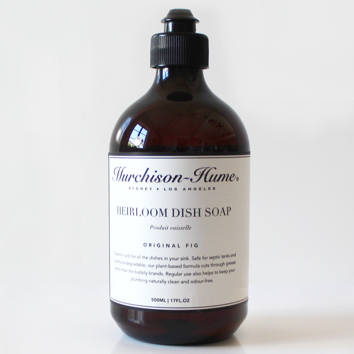 Murchison Hume Heirloom Dish Soap - Original Fig Scent, 17oz Eco-Friendly Plastic Bottle | Gentle Hand Wash for Delicate Dishes, Pots & Pans | Perfect for Everyday Kitchen Cleaning & Sustainable Home Care