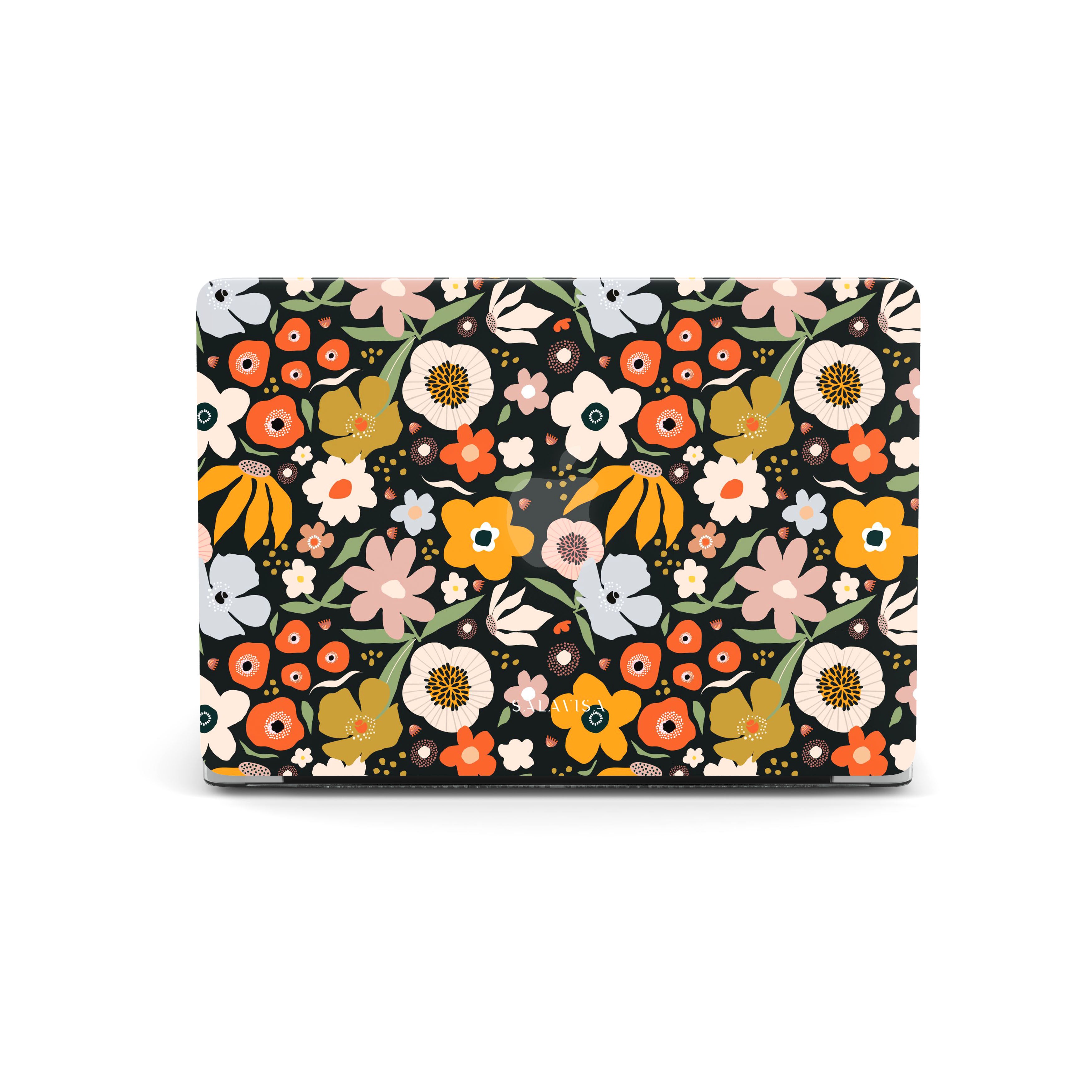 Colorful Floral MacBook Case - Durable Protective Cover for MacBook Air/Pro - Perfect for Work, Travel & Stylish Protection