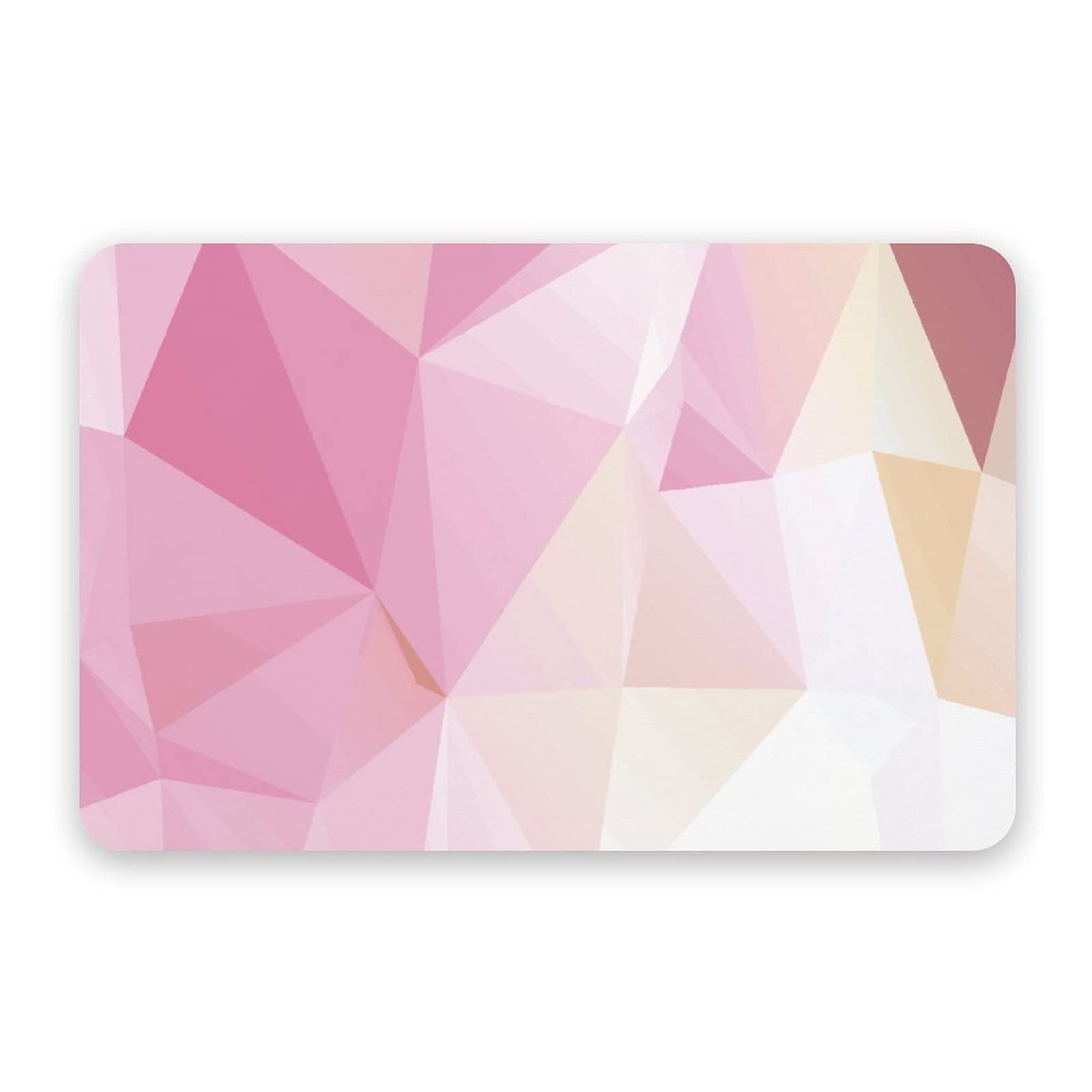 Non-Slip Diatomaceous Earth Bath Mat - Fast Water Absorbent, Geometric Pink Marble Design for Bathroom Floor | Perfect for Modern Bathroom Decor & Shower Safety