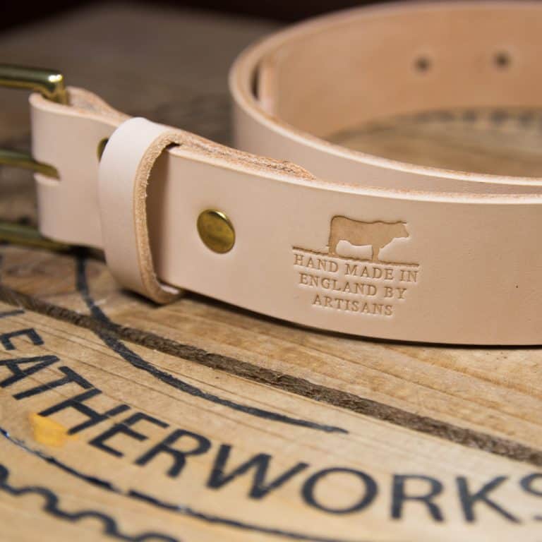 Barnes & Moore Genuine Leather Roller Belt - Natural & Brass Finish | Stylish & Durable Waist Belt for Men & Women | Perfect for Casual, Office & Formal Wear