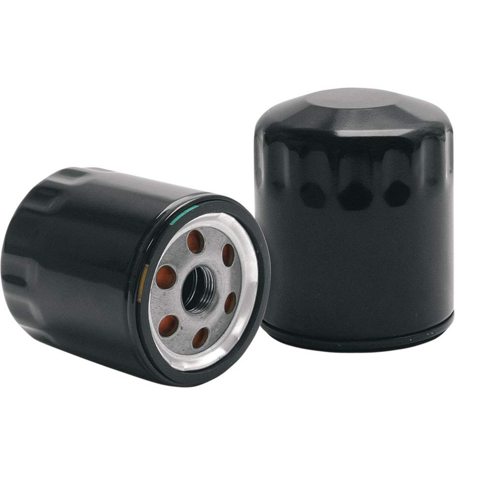 S&S Cycle Black Oil Filter for Harley-Davidson Softail Deluxe FLSTN (1993-1997) - High Performance Motorcycle Engine Protection for Smooth Rides