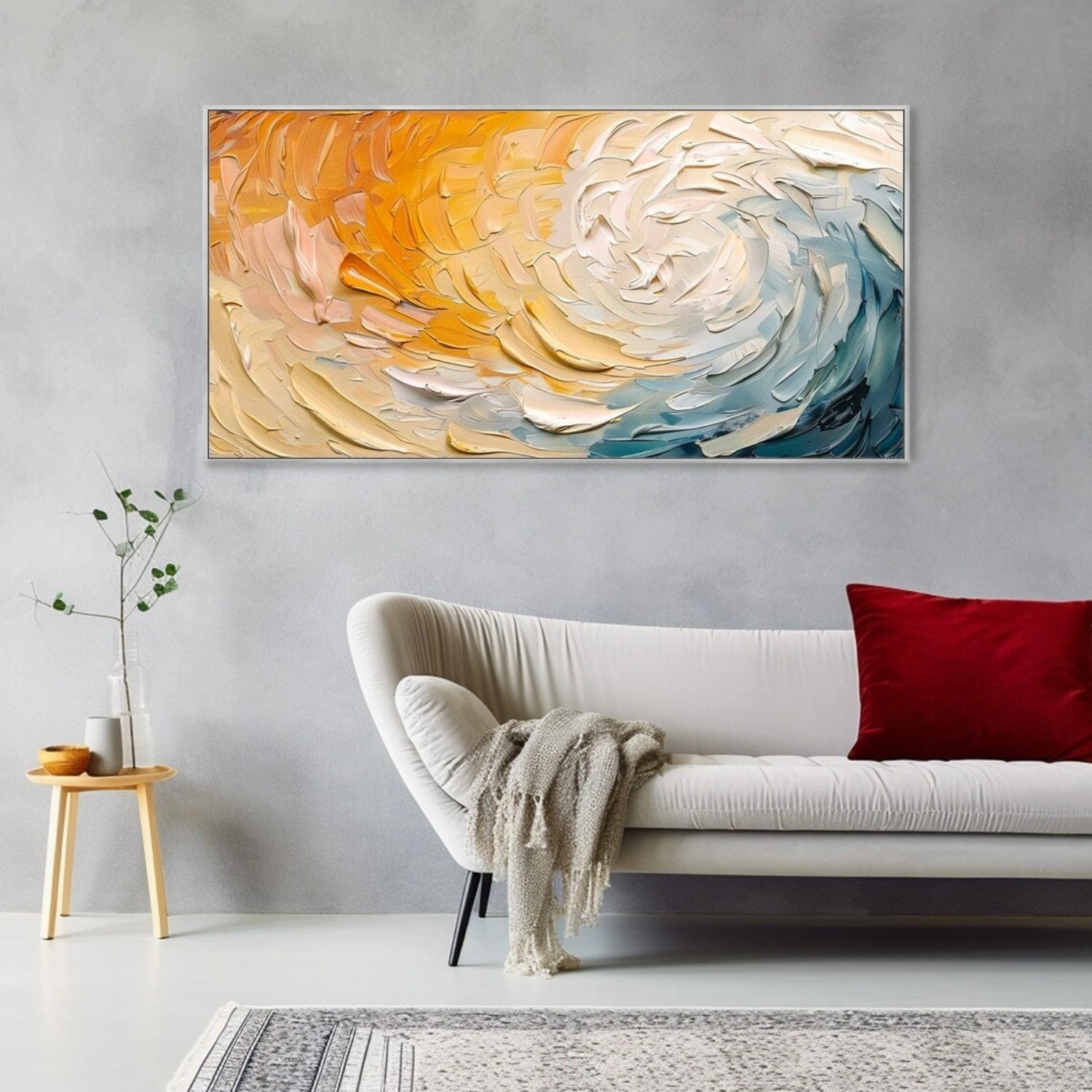 Abstract Painting #AB 308 - Modern Wall Art for Living Room, Bedroom & Office Decor | Large Canvas Artwork for Home & Office