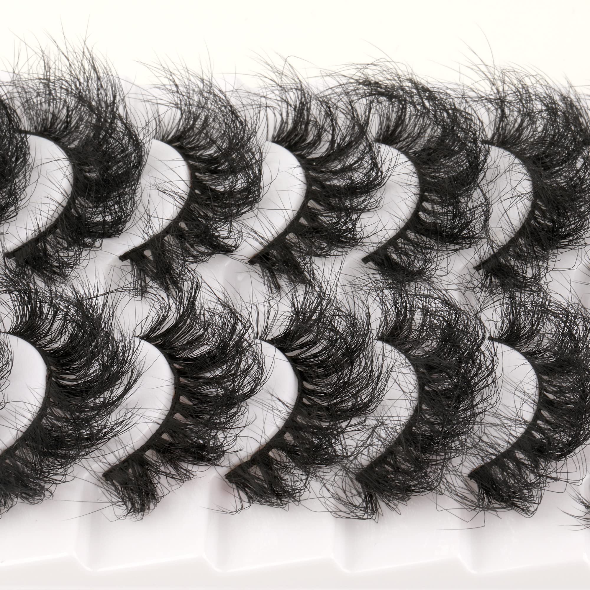 Premium 10-Pair Mink Lashes Set - D Curl, Fluffy, Full Volume False Eyelashes (5 Styles) for Dramatic Eye Makeup | Perfect for Weddings, Parties & Daily Glam