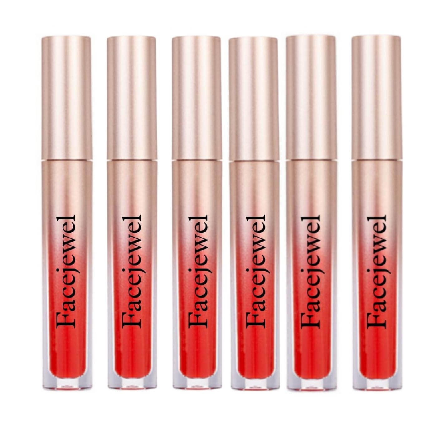 Facejewel Long Lasting Waterproof Matte Lipstick - Non Transfer Lip Color, 6 Pcs Multicolor Set (5ML Each) for Party, Wedding & Everyday Wear