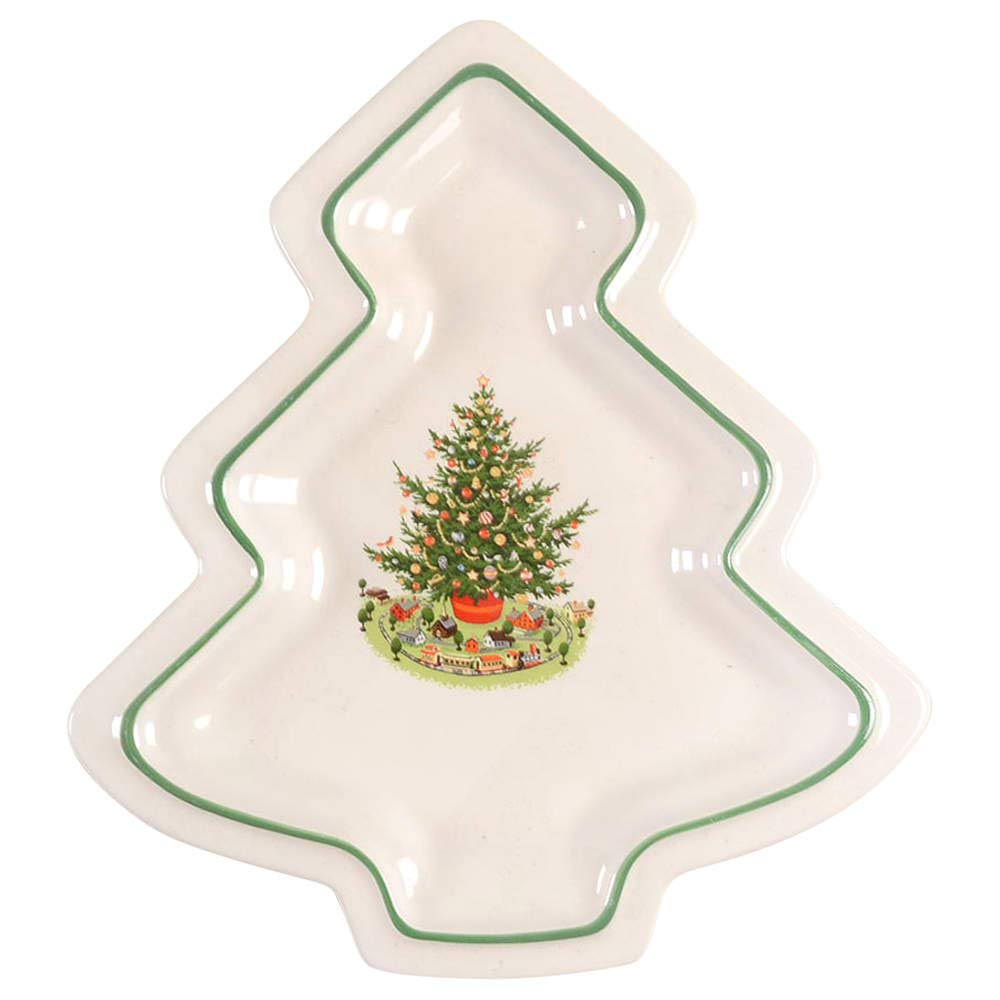 Pfaltzgraff Christmas Tree Dish - Holiday Table Decor