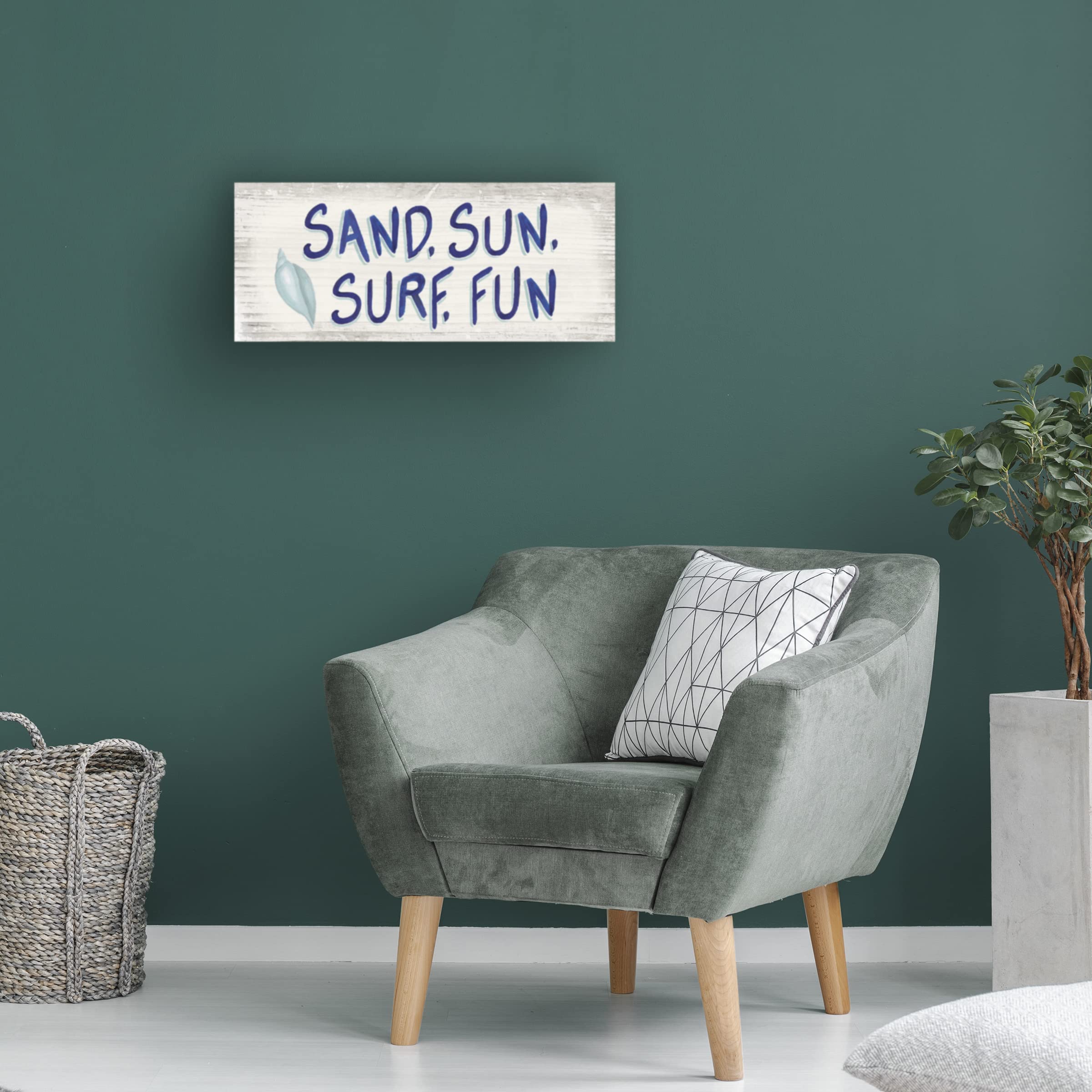 James Wiens 'Beach Time VIII' Canvas Wall Art Print - Coastal Beach Painting for Living Room, Bedroom & Office Decor - Handmade Canvas Artwork for Home & Gifts