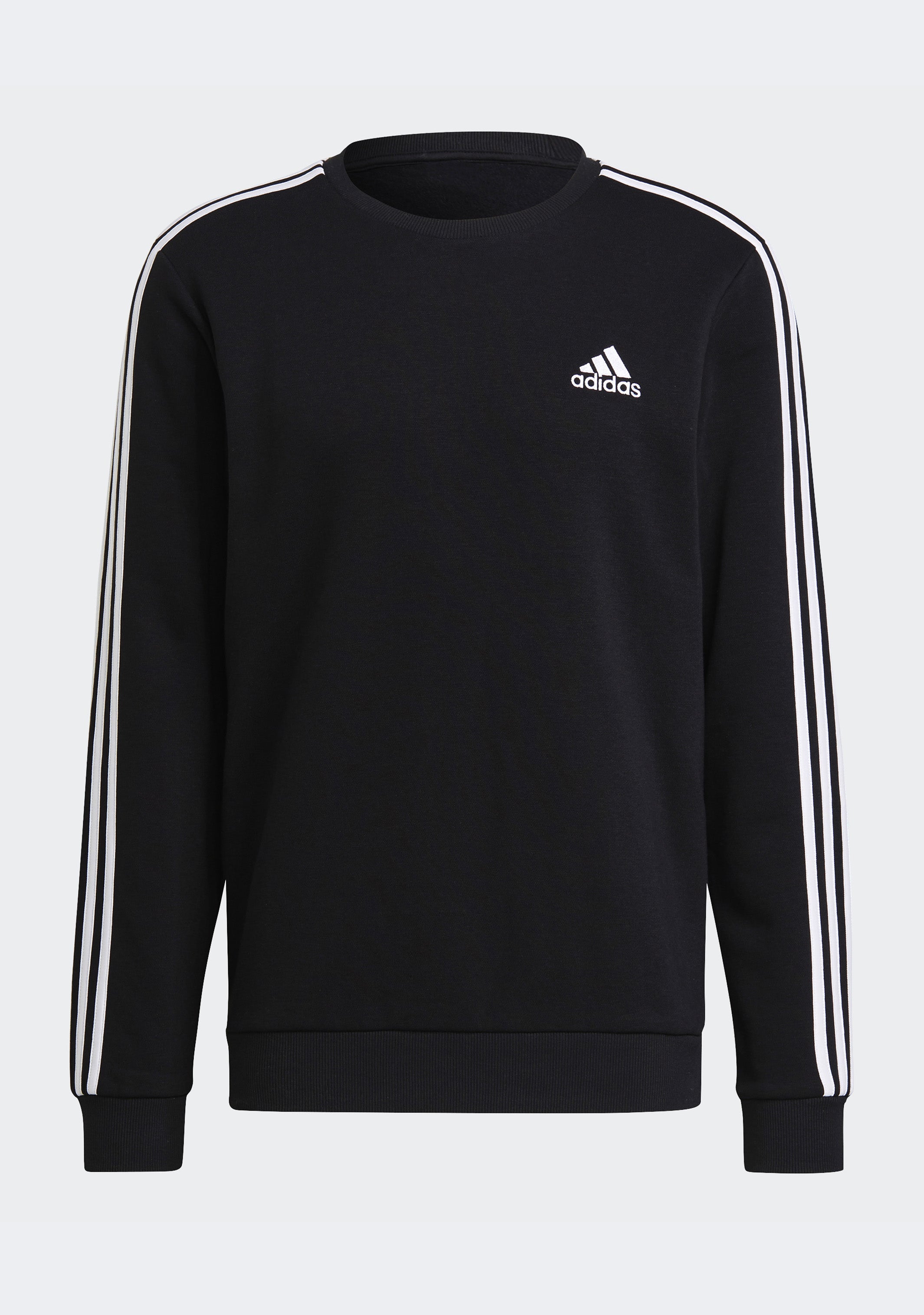 Adidas Men's Essentials Fleece 3-Stripes Sweatshirt | Comfortable Cotton Pullover Hoodie for Casual Wear, Gym & Outdoor Activities