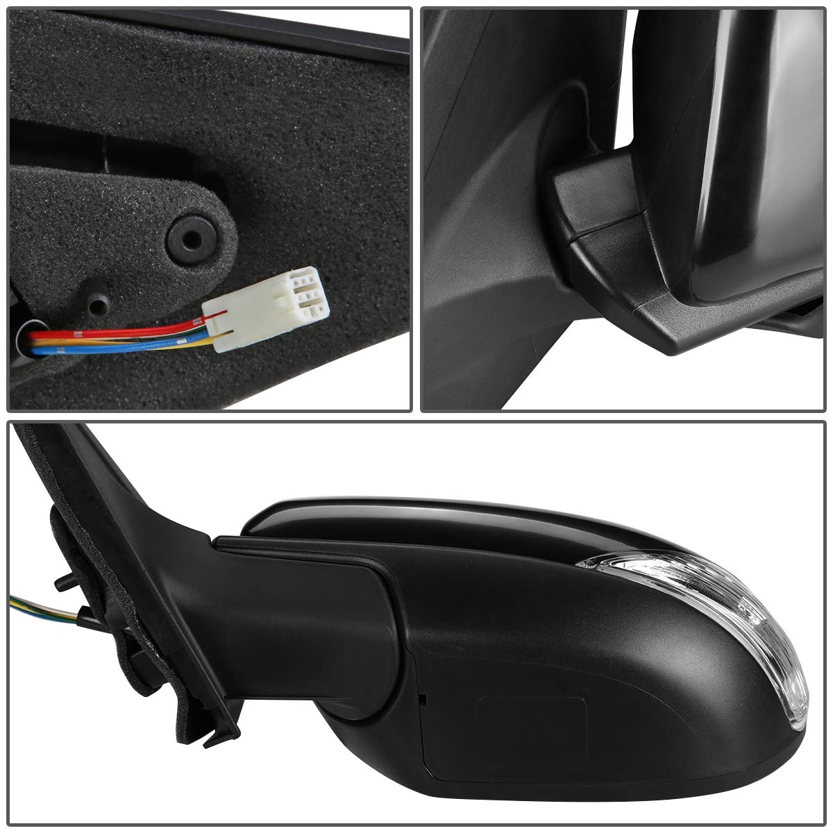 Auto Dynasty MA1320160 MA1321160 Pair OE Style Power Heated Turn Signal Side View Mirrors - Compatible with Mazda 3 2010-2013 | Replacement Door Mirrors for Enhanced Visibility & Safety Driving