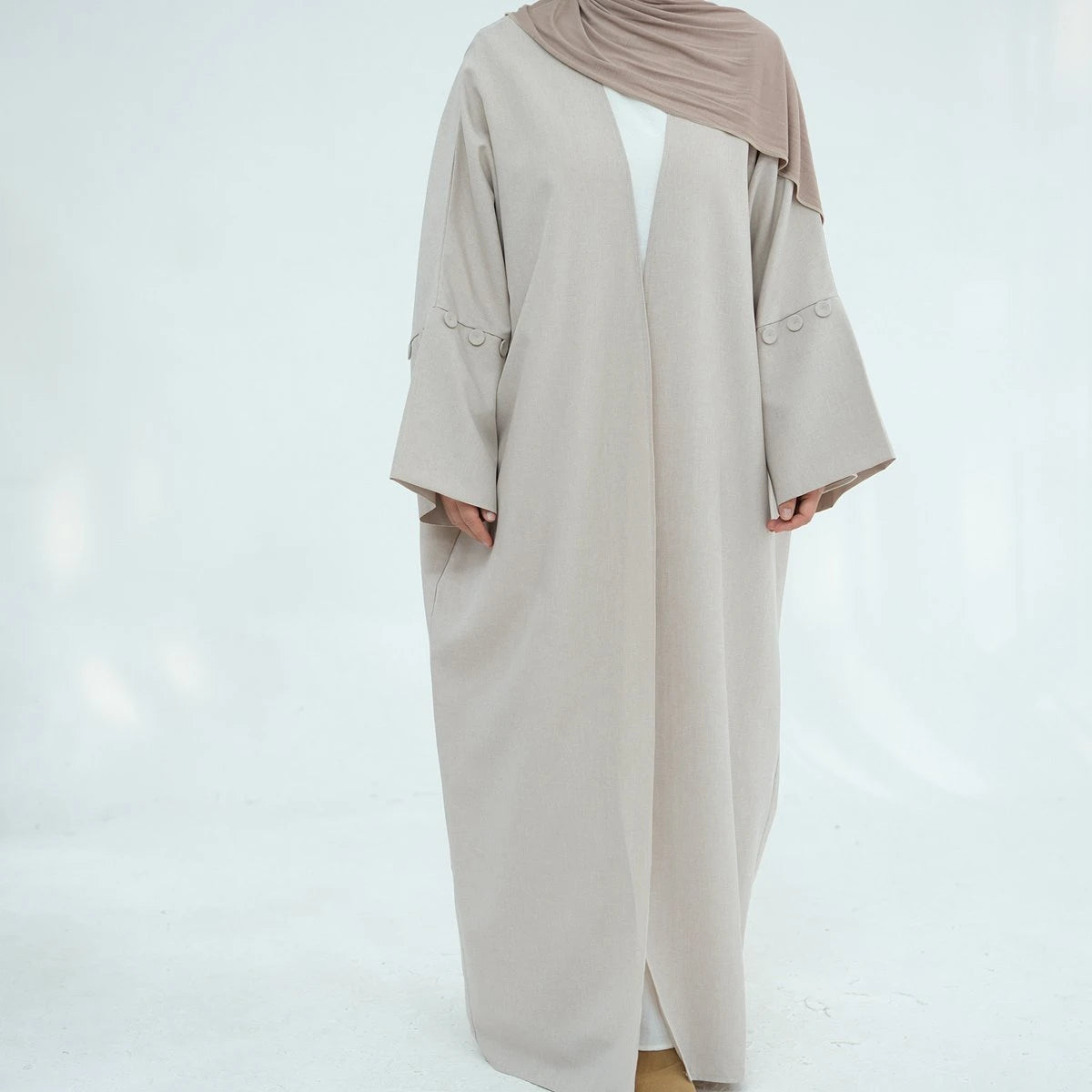 Elegant Open Front Cardigan Abaya Dress #24878 - Perfect for Modest Fashion, Prayer Wear & Everyday Comfort