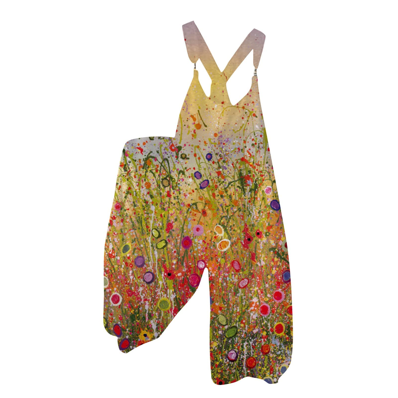 2022 Winter Skull Printed Overalls for Women - Warm Cotton Baggy Wide Leg Pants, Loose Fit Romper Jumpsuit Bib Overalls - Perfect for Casual Outings, Streetwear Fashion & Winter Layering