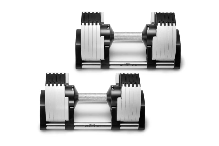 NÜOBELL 50lb Adjustable Dumbbells Set - Ash Color - Home Gym Equipment for Strength Training & Weight Lifting - Perfect for Small Spaces & Full-Body Workouts