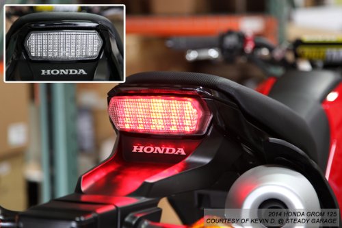 Premium Sequential LED Tail Lights - Clear Lens Compatible with Honda Grom MSX 125 (2014-2020) | Enhanced Visibility & Style for Night Riding & Custom Motorcycle Builds