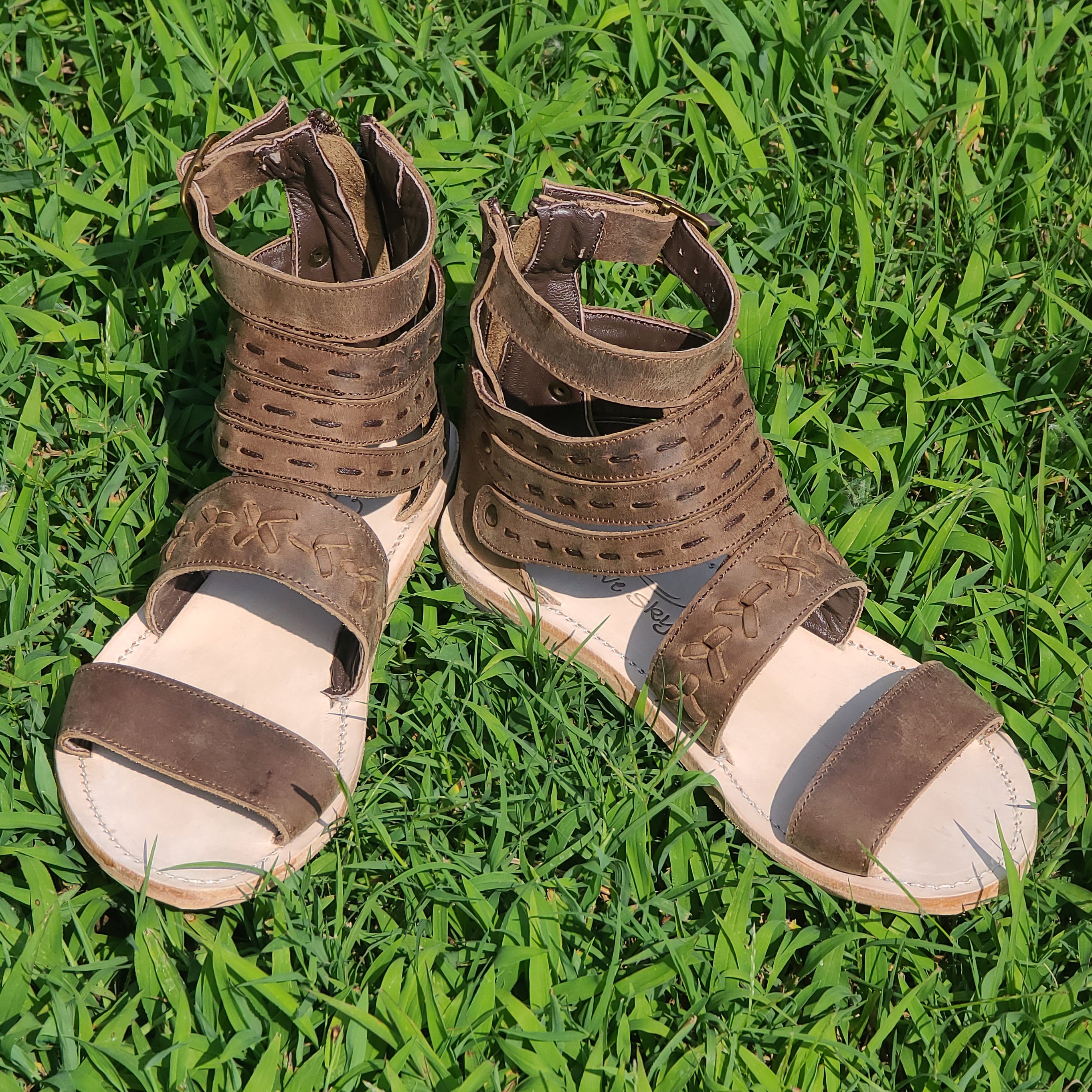 Agave Sky Gabriella Sandal - Women's Comfortable Boho Leather Sandals with Adjustable Straps | Perfect for Beach, Vacation & Summer Outfits
