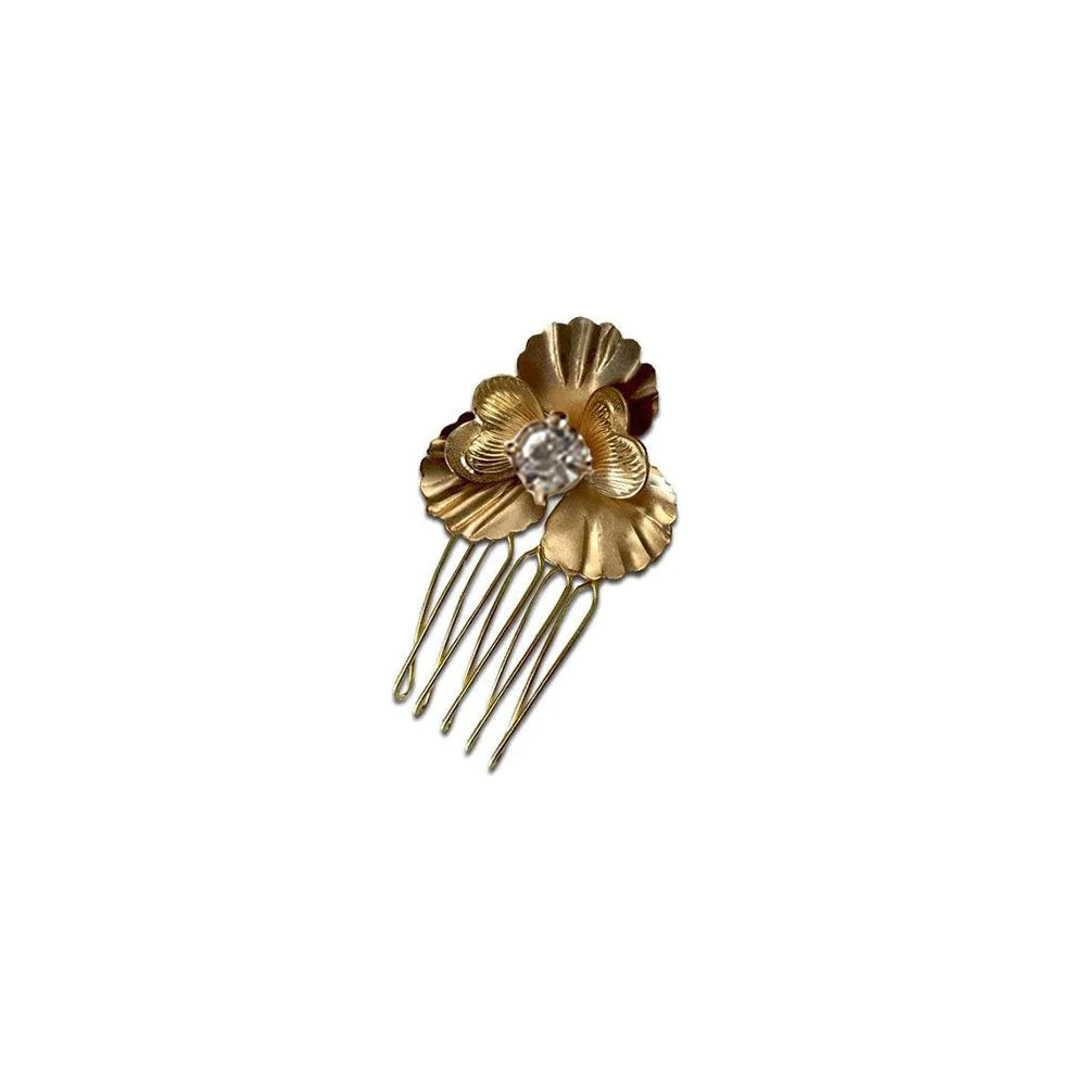 Lelet Poppy Petite Crystal Hair Comb - Elegant Bridal Hair Accessory for Weddings, Prom & Special Occasions