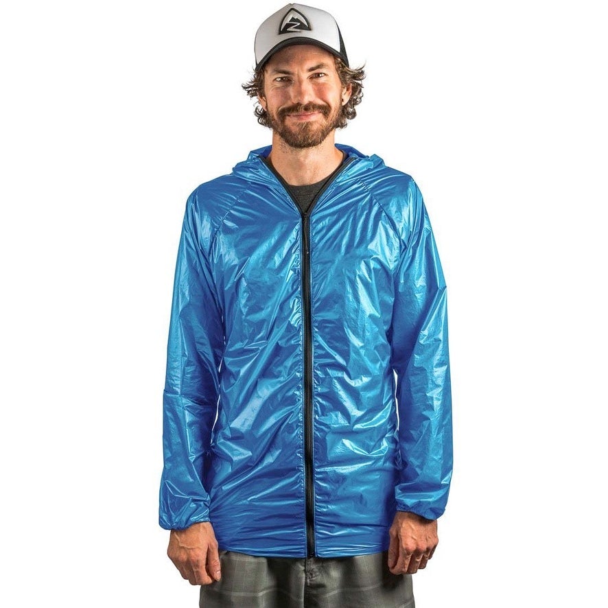 Men's Ventum Windshell Jacket - Lightweight Water-Resistant Windbreaker for Outdoor Activities - Azure Blue - Medium - Perfect for Hiking, Running & Travel