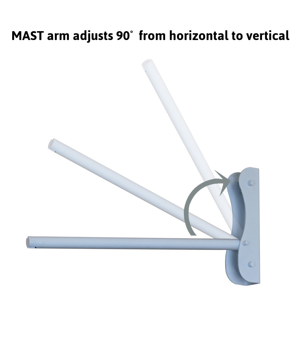 12W MAST Plug-In Wall Mount Pendant Light with White Cord and Adjustable Arm - Perfect for Kitchen Island, Dining Room, or Bedroom Lighting