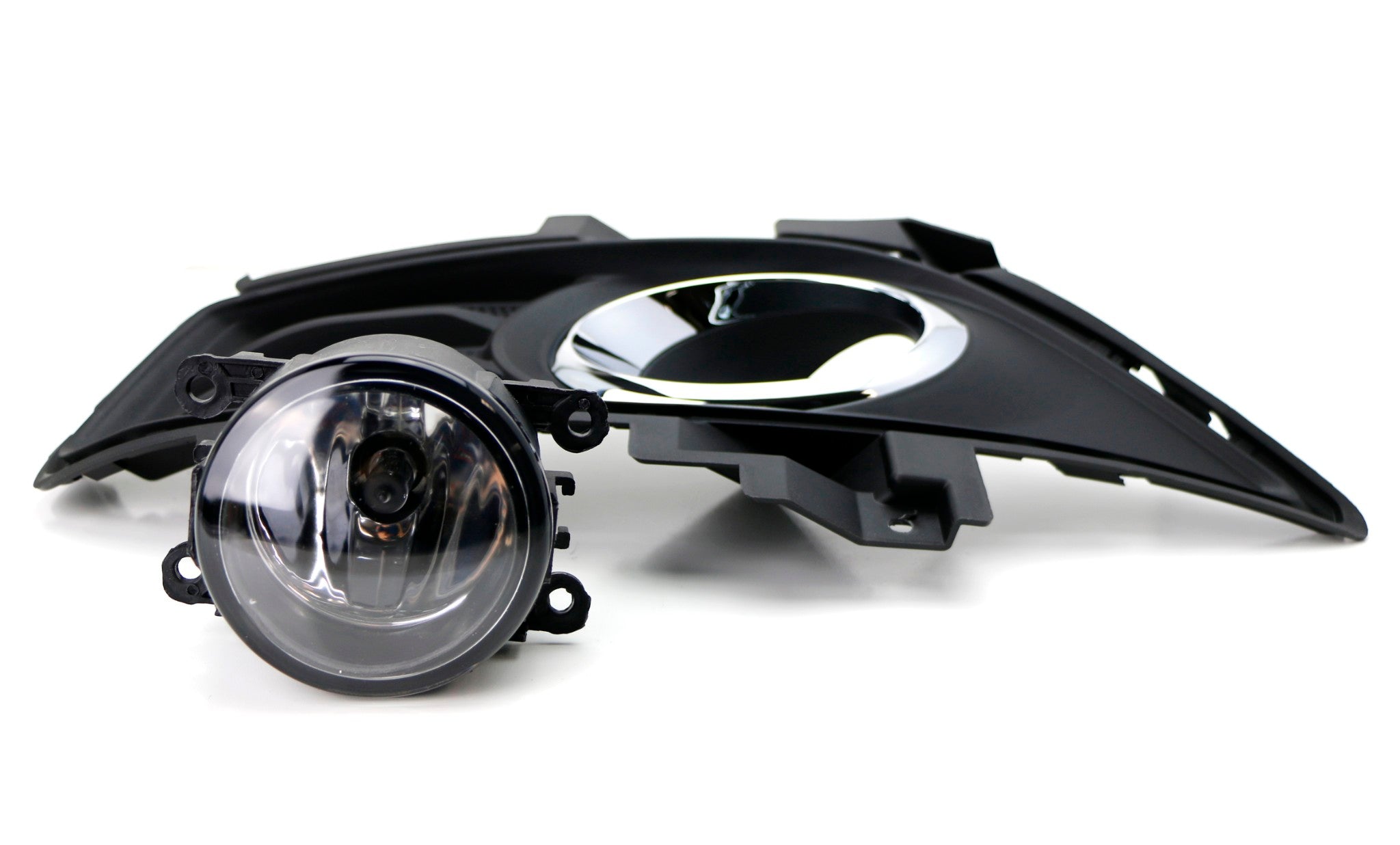 Complete Clear Lens Fog Light Kit with Bezel Covers & Wiring Harness for 2013-2016 Ford Fusion - Upgrade Headlights for Better Visibility in Rain & Fog