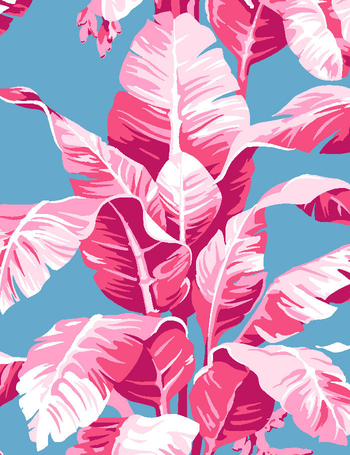 Nathan Turner Electric Palm Wallpaper - Tropical Botanical Print for Poolside, Bathroom & Coastal Home Decor