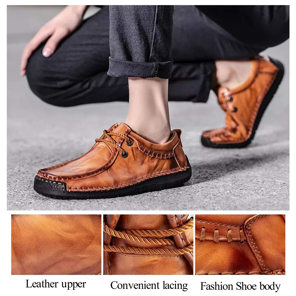 Premium Men's Leather Loafers - Comfortable Penny Moccasins for Casual, Dress & Driving | Non-Slip Oxford Shoes for Walking, Office & Business Occasions