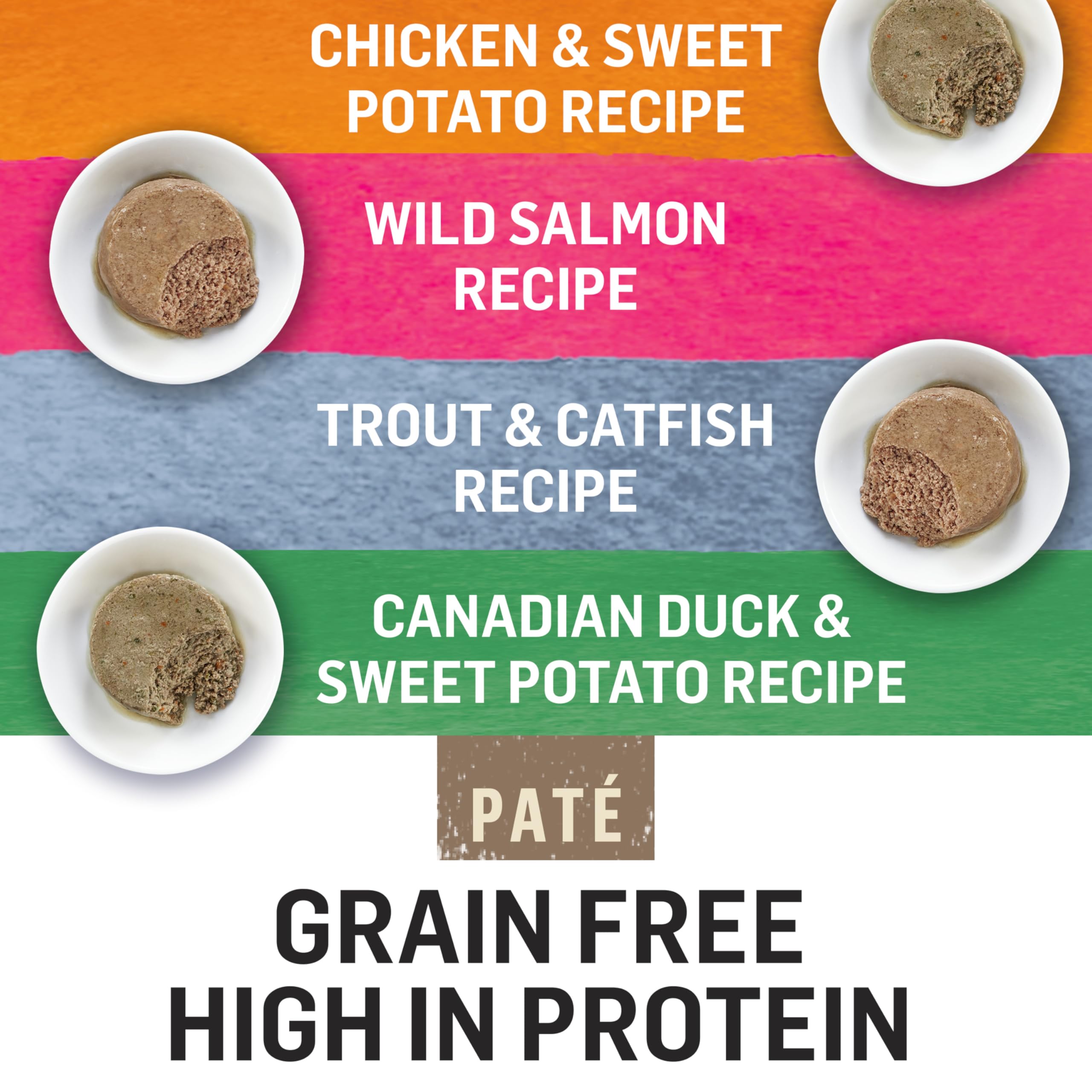 Beyond Grain Free Natural Wet Cat Food Pate Variety Pack - 4 Flavors (Tuna, Salmon, Chicken, Turkey) 85g Cans (24 Pack) | High Protein, Healthy Ingredients for Adult & Senior Cats | Perfect for Mealtime, Travel & Picky Eaters