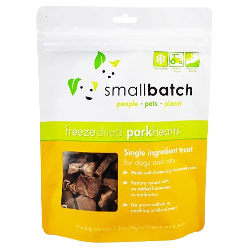 Freeze Dried Single Ingredient Pork Heart Dog & Cat Treats - Small Batch, Grain-Free, All-Natural Pet Snacks for Training, Rewards & Dental Health