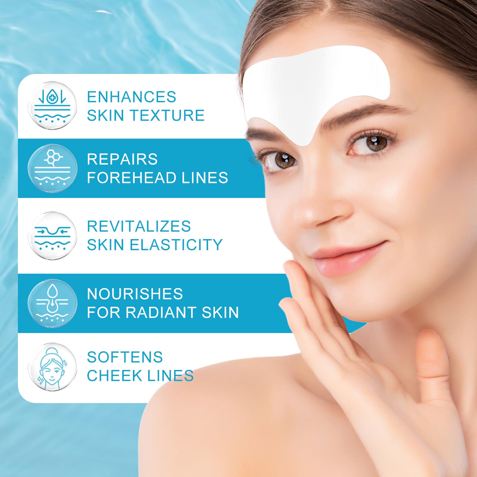 Frovetani Forehead Wrinkle Patches 12PCS - Natural Anti-Aging with Aloe, Collagen & Vitamin E - Reduce Fine Lines & Wrinkles - Forehead Wrinkle Treatment for Smooth Skin - Perfect for Night Care & Daily Use